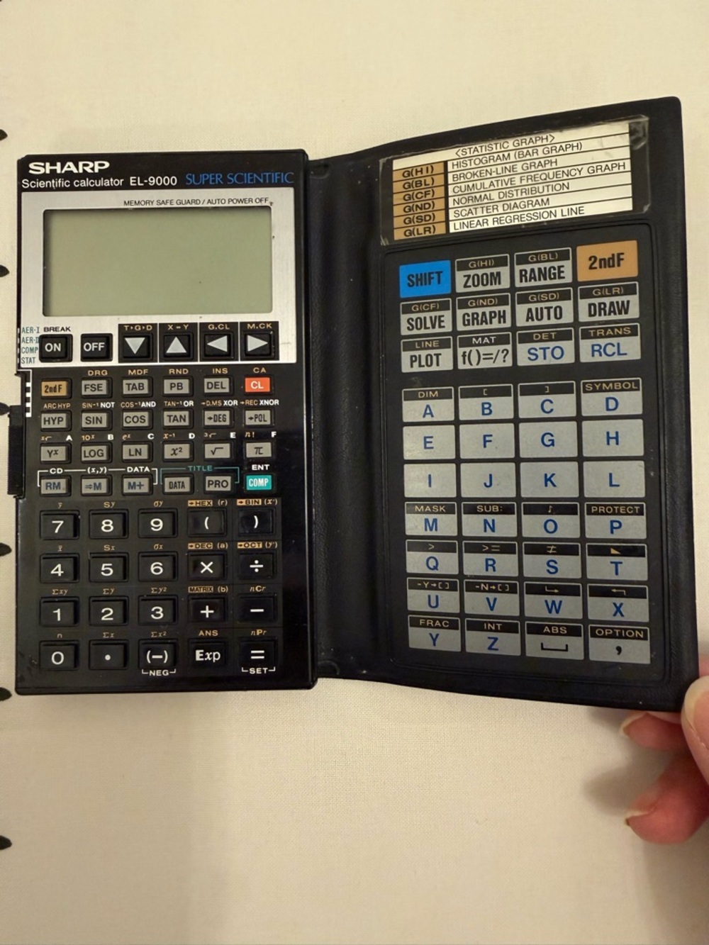 Vintage Sharp EL-9000 Super Scientific Calculator - Black